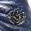 Gucci Diagonal GG Marmont Double G Mini Bucket Bag 575163 Blue/White 2020