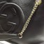 Gucci Soho Tassel Leather Shoulder Bag 308982 Black