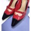 Dior Heel 8.5cm Spectadior Pumps in Brushed Calfskin Red/Black 2020