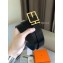 Hermes Width 3.2cm Nathan 32 Reversible Leather Belt Black/Bleu Blue