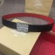 Christian Louboutin Width 3.5cm Louis Belt Leather Black/White 2020