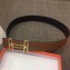 Hermes Rythme Reversible Leather Belt Brown