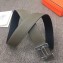 Hermes Rythme Reversible Leather Belt Gray