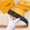 Fendi Width 3.5cm Bag Bugs Eyes Belt Dark Blue