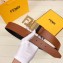 Fendi FF Buckle Calfskin Reversible Belt Black/Brown/Gold