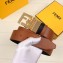 Fendi FF Buckle Calfskin Reversible Belt Black/Brown/Gold