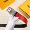 Fendi FF Buckle Calfskin Reversible Belt Black/Red/SilverFendi FF Buckle Calfskin Reversible Belt Black/Red/Silver