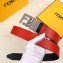 Fendi FF Buckle Calfskin Reversible Belt Black/Red/Silver