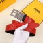 Fendi FF Buckle Calfskin Reversible Belt Black/Red/Silver