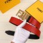 Fendi FF Buckle Calfskin Reversible Belt Black/Red/Gold