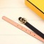 Fendi Width 2cm F is Fendi Logo Round Buckle Belt Black/Gold