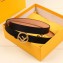 Fendi Width 2cm F is Fendi Logo Round Buckle Belt Black/Gold