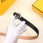 Fendi Width 2cm F is Fendi Logo Round Buckle Belt Black/Silver