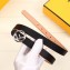 Fendi Width 2cm F is Fendi Logo Round Buckle Belt Black/Silver