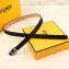 Fendi Width 2cm F is Fendi Logo Round Buckle Belt Black/Silver
