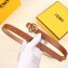Fendi Width 2cm F is Fendi Logo Round Buckle Belt Brown/Gold