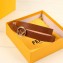 Fendi Width 2cm F is Fendi Logo Round Buckle Belt Brown/Gold