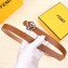 Fendi Width 2cm F is Fendi Logo Round Buckle Belt Brown/Silver