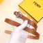 Fendi Width 2cm F is Fendi Logo Round Buckle Belt Brown/Silver
