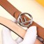 Fendi Width 2cm F is Fendi Logo Round Buckle Belt Brown/Silver