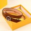 Fendi Width 2cm F is Fendi Logo Round Buckle Belt Brown/Silver