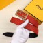 Fendi Width 3.5cm FF Stud Buckle Baguette Belt Red