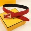 Fendi Width 3.5cm FF Stud Buckle Baguette Belt Red