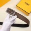 Fendi Width 3.5cm FF Stud Buckle Baguette Belt Coffee