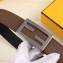 Fendi Width 3.5cm FF Stud Buckle Baguette Belt Coffee