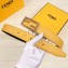 Fendi Width 3.5cm FF Stud Buckle Baguette Belt Yellow