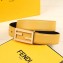 Fendi Width 3.5cm FF Stud Buckle Baguette Belt Yellow