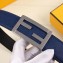 Fendi Width 3.5cm FF Stud Buckle Baguette Belt Blue