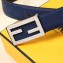 Fendi Width 3.5cm FF Stud Buckle Baguette Belt Blue