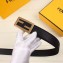Fendi Width 3.5cm FF Stud Buckle Baguette Belt Black