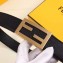 Fendi Width 3.5cm FF Stud Buckle Baguette Belt Black