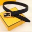 Fendi Width 3.5cm FF Stud Buckle Baguette Belt Black