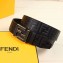 Fendi Width 3.8cm Embossed Logo FF Buckle Belt Black/Gold