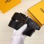 Fendi Width 3.8cm Embossed Logo FF Buckle Belt Black/Gold