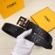 Fendi Width 3.8cm Embossed Logo FF Buckle Belt Black/Gold