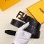 Fendi Width 3.8cm Embossed Logo FF Buckle Belt Black/Gold
