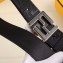 Fendi Width 3.8cm Embossed Logo FF Buckle Belt Black/Gold