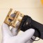 Fendi Width 3.8cm Embossed Logo FF Buckle Belt Black/Gold