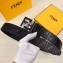 Fendi Width 3.8cm Embossed Logo FF Buckle Belt Black/Silver