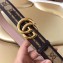 Gucci Width 3.5cm GG Canvas Belt with Double G Buckle Coffee