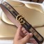 Gucci Width 3.5cm GG Canvas Belt with Double G Buckle Coffee