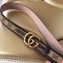 Gucci Width 3.5cm GG Canvas Belt with Double G Buckle Coffee