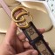 Gucci Width 3.5cm GG Canvas Belt with Double G Buckle Coffee