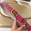 Gucci Width 3.5cm GG Canvas Belt with Double G Buckle Fuchsia