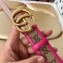 Gucci Width 3.5cm GG Canvas Belt with Double G Buckle Fuchsia