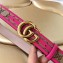 Gucci Width 3.5cm GG Canvas Belt with Double G Buckle Fuchsia